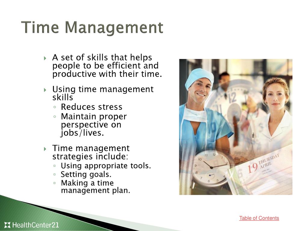 Health and time management strategies